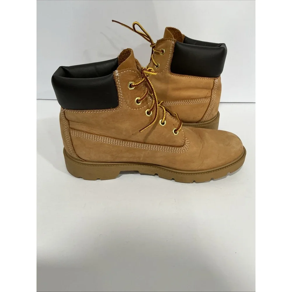 Timberland Boys 5.5M Classic Waterproof Work Boots - Wheat Nubuck Leather